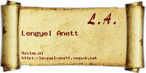 Lengyel Anett névjegykártya